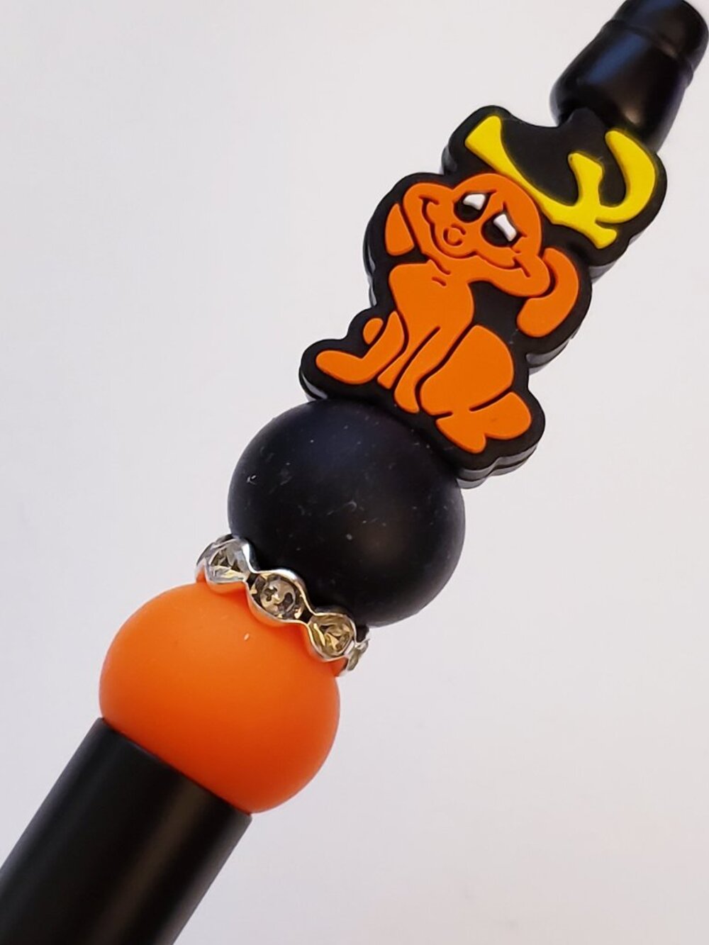 Handmade Christmas Holiday Beaded Silicone Focal Bead Pen